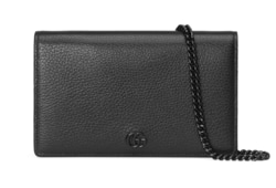 GG Marmont chain wallet in black leather GUCCI IE