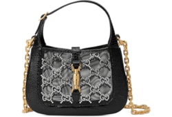 Jackie 1961 mini lizard shoulder bag in Black Precious Skins