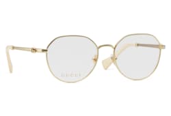 Round optical frame in gold toned metal GUCCI UK