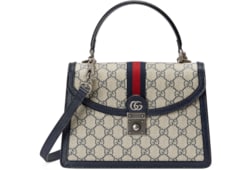 Ophidia small top handle bag in beige and blue Supreme GUCCI Canada