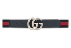 Kids/ Toddler Gucci Belt outlet Brown Leather W/ Red & Green stretchy Material