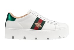Ace sneaker con plataforma bordada para mujer inpiel blanca GUCCI MX