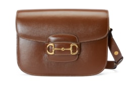 Brown Leather Gucci 1955 Horsebit Shoulder Bag GUCCI BE