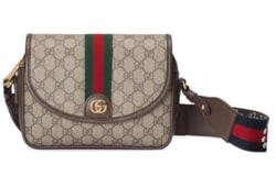 Ophidia small shoulder bag in beige and ebony GG Supreme GUCCI AE