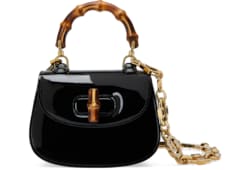 Gucci Bamboo 1947 mini bag in black patent leather | GUCCI® US