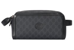 Small toiletry case with Interlocking G in black Supreme GUCCI ZA