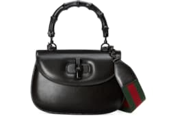 Gucci Bamboo 1947 borsa a mano misura media in pelle nera GUCCI Italia