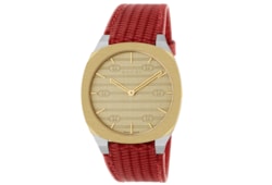 GUCCI 25H watch 34mm in red leather GUCCI AE