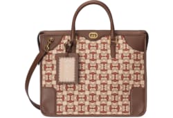 【SALE／37%OFF】 in briefcase jacquard Horsebit G Interlocking beige dark and コレクション