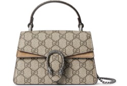 Minibolsa con asa superior Dionysus inSupreme beige y ebano GUCCI MX