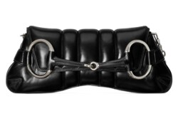 Gucci Horsebit Chain medium shoulder bag in black leather GUCCI Canada