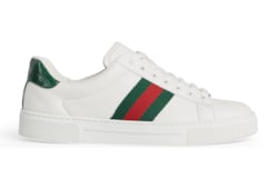 Women s Gucci Ace sneaker with Web in white leather GUCCI Canada