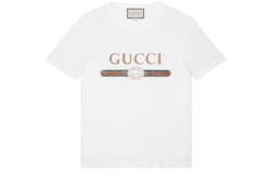 Gucci logo print cotton T shirt men Cotton M White