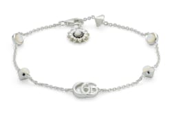 ブレスレット GUCCI PEARL BRACELET Gucci Interlocking pearl bracelet in light gold-toned brass