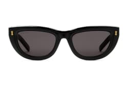 Cat-eye frame sunglasses in black acetate | GUCCI® US
