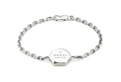 【GUCCI】タグ付き トレードマーク コード ブレスレット 24-25 新作 グッチ トレードマーク シルバー 手錠 ブレスレット