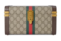 グッチ GGスプリーム グッチサヴォイ GUCCI Savoy Large Full-Grain Leather-Trimmed Monogrammed