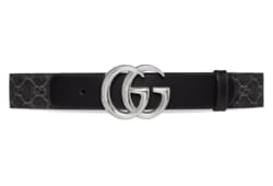 GG Marmont wide belt in black and grey denim GUCCI MX