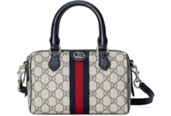 日本未入荷【GUCCI】〔オフィディア〕 スモール ボストンバッグ オフィディア〕スモール ボストンバッグベージュ＆ブラウン GG