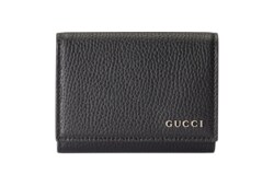 GUCCI ロゴ 三つ折りウォレットブラック レザー | GUCCI公式