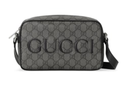 Gucci mini shoulder bag in grey and black GG Supreme | GUCCI® NL