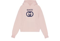 Cotton jersey sweatshirt with embroidery in light pink GUCCI US