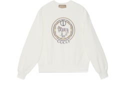 Cotton jersey sweatshirt with embroidery in Red Ready-to