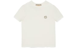 GUCCI グッチ インターロッキング Tシャツ ベージュ コットン 100% GUCCI（グッチ）インターロッキングプリントTシャツ』ハイ