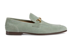 Men s Gucci Jordaan loafer in light sage suede GUCCI US