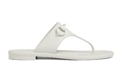 Women s thong sandal with Horsebit in white rubber GUCCI US