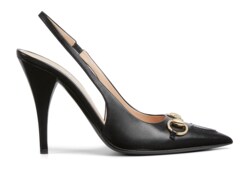 Escarpins a detail Mors a bride pour femme en cuir noir GUCCI FR