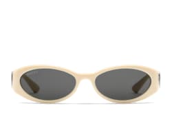 Oval frame sunglasses in ivory | GUCCI® US