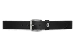 Belt with square buckle and Interlocking G in Black Leather GUCCI SI