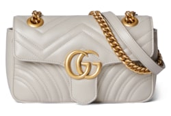 GG Marmont mini shoulder bag in White Leather | GUCCI® SI