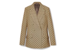 ジャケット GG double-breasted blazer Double-breasted GG wool jacket in black | GUCCI® US