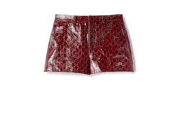 【送料関税無料】 GG Ancora Rosso Gucci in shorts leather shiny embossed パンツ