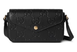 MINI BOND SHOULDER BAG DR Black Sequin Shoulder Bag by KURT GEIGER LONDON