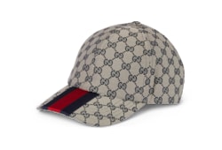 GGキャンバス ベースボールキャップベージュ＆ブルー | GUCCI公式