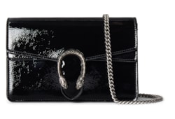 Bi-color card case with GG detail in black GG Supreme