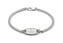 Trademark chain bracelet with tag in 925 sterling silver | GUCCI® US