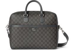 Ophidia medium GG briefcase in dark grey and black GG Supreme GUCCI Canada