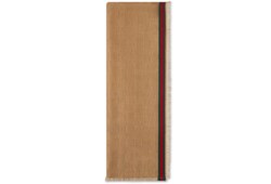 GG silk cotton stole in beige | GUCCI® US