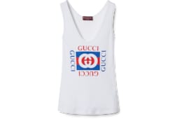 GUCCI｜SLEEVELESS (790344 XJGL4 9875) Gucci - Logo cotton tank top White - The Corner