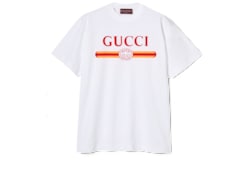 GUCCI Printed Cotton Jersey T shirt Size M White Ready to wear