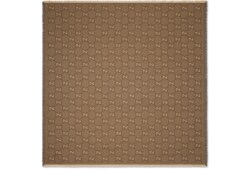 Schultertuch aus GG Baumwoll-Seidenjacquard in braun und camel 