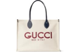 GUCCI プリント ミディアム トートバッグベージュ キャンバス