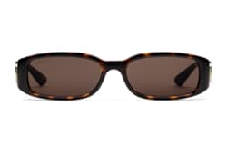 Rectangular frame sunglasses in dark tortoiseshell | GUCCI® GR Rectangular frame sunglasses in dark tortoiseshell | GUCCI® GR
