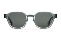 Oval frame sunglasses in transparent grey | GUCCI® US