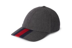 Canvas baseball hat with Web in dark grey | GUCCI® US