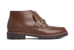 Children's Horsebit leather boot in brown leather | GUCCI® Canada